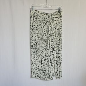 Helmut Lang Black & White Faux Wrap Skirt.  Size Small